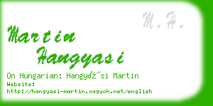 martin hangyasi business card